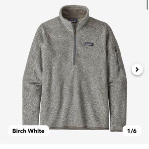Patagonia Better Sweater Quarter Zip Size Medium in Birch White (Gray)